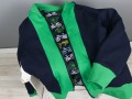 Innenfutter der selbstgenähten Collegejacke. JanaKnöpfchen - Nähen für Jungs