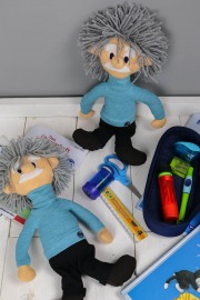 Albert Einstein als Klassenmaskottchen nähen. JanaKnöpfchen - Nähen für Jungs