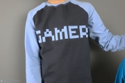 Applikation Gamer auf Shirt nähen. JanaKnöpfchen - Nähen für Jungs