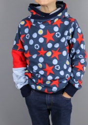 Hoodie aus Sweat Noahs Stars nähen. JanaKnöpfchen - Nähen für Jungs