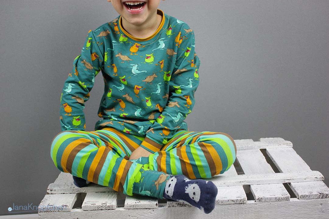 Mucklas Schlafanzug nähen - Jahresrückblick auf die Nähprojekt des Nähblogs JanaKnöpfchen - Nähen für Jungs