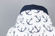 Detail der rückwärtigen Kapuze am Ankerhoodie. JanaKnöpfchen