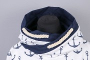 Detail der Kapuze am selbstgenähten Ankerhoodie. JanaKnöpfchen
