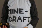 Minecraft Applikation auf Shirt nähen.  JanaKnöpfchen - Nähen für Jungs
