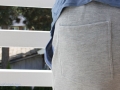 Rückseite der selbstgenähten Shorts für Männer. Selbstgenähte Shorts für Männer. JanaKnöpfchen - Nähen für Jungs