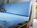 Selbstgenähte Sitzbezüge für das Palettensofa im Baumhaus.  JanaKnöpfchen - Nähen für Jungs