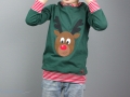 Selbstgenähtes Weihnachtsshirt mit Applikation Rentier Rudolf. JanaKnöpfchen - Nähen für Jungs
