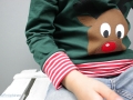 Weihnachtsshirt mit Rudolf als Applikation für Jungs.  JanaKnöpfchen - Nähen für Jungs