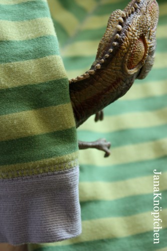Selbstgenähtes Dinoshirt mit Dinoapplikation - JanaKnöpfchen - Nähen für Jungs