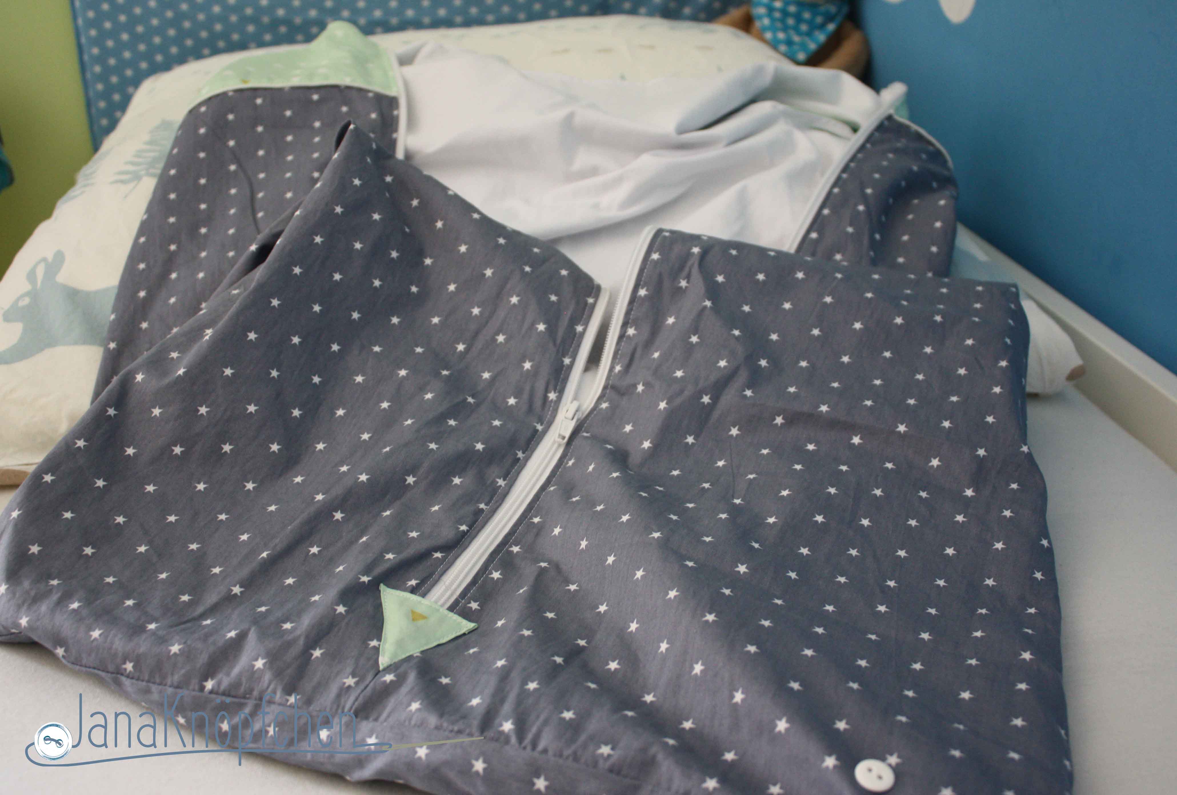 selbstgenähten Sommerschlafsack JanaKnöpfchen Nähblog. Nähen für jungs