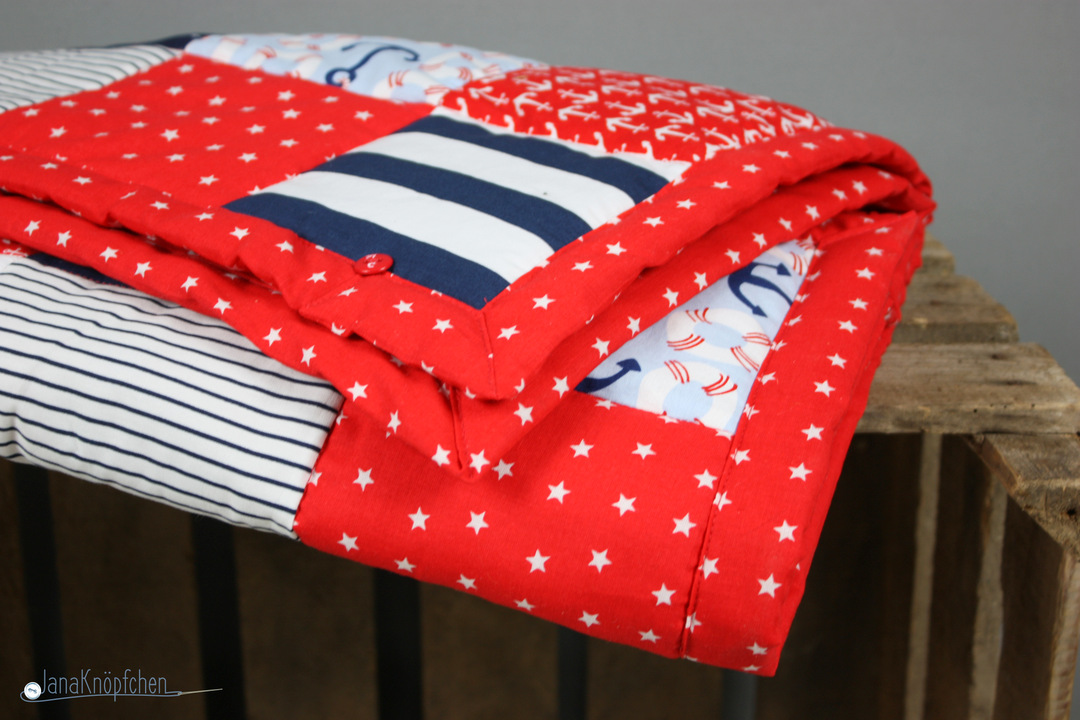 Patchworkdecke nähen als Babygeschenk. JanaKnöpfchen - Nähblog. Nähen für jungs