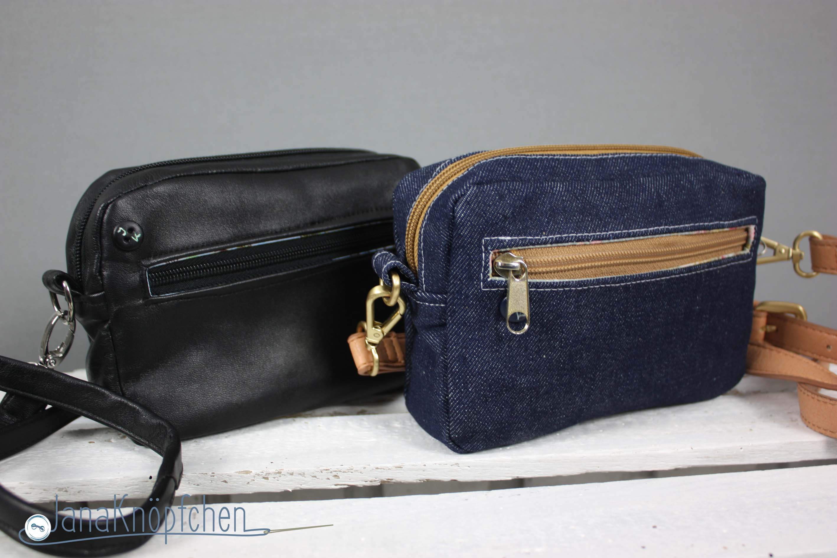 Kleine Handtasche im angesagten Design selber nähen - CamBag Tessa von CreaResa. Upcyclingprojekt Taschen nähen. JanaKnöpfchen. Nähen für Jungs - Nähblog