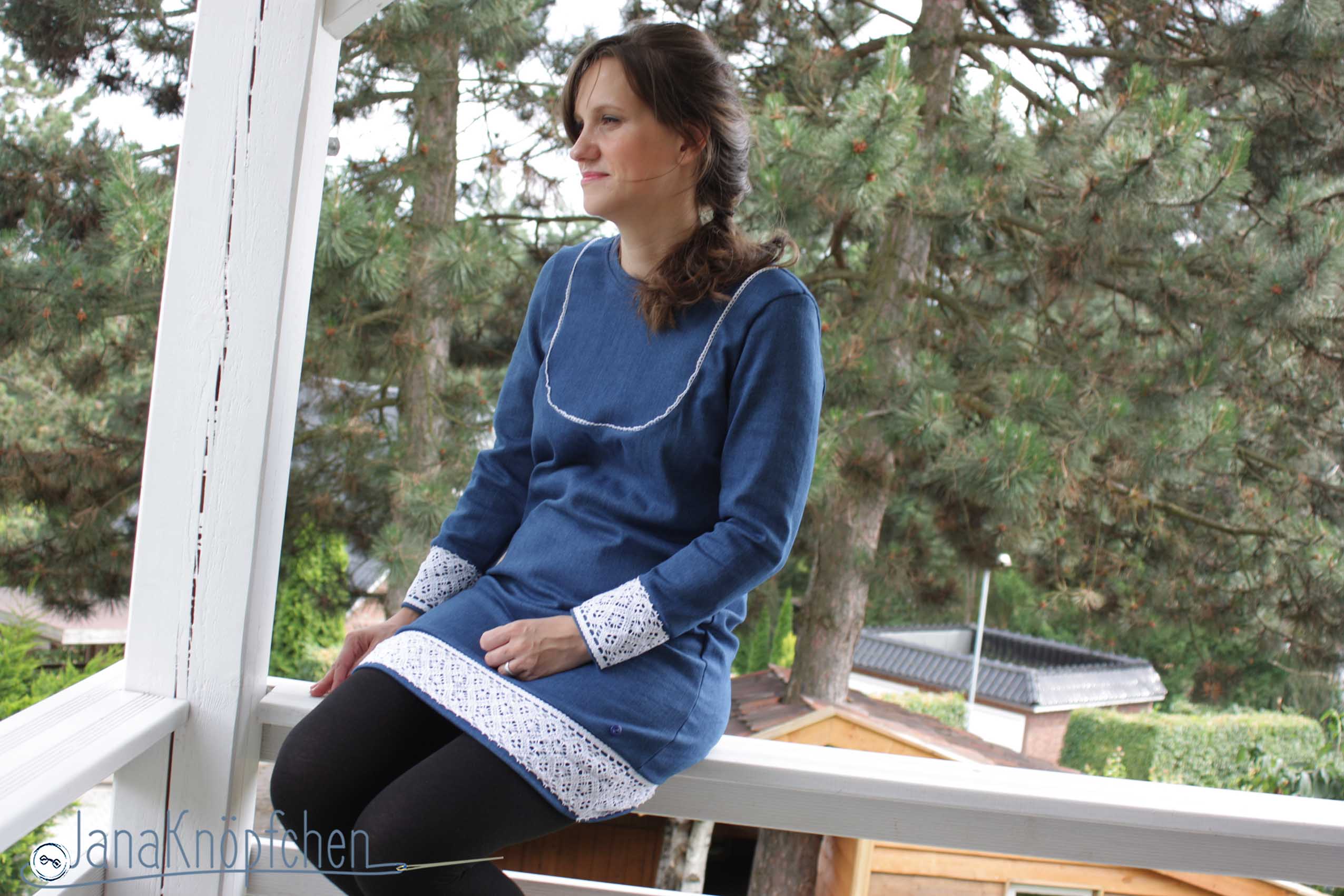 Kleid Mathilda nähen aus Jeans für 12 Colorsofhandmadefashion im Juni. JanaKnöpfchen - Nähen für Jungs. Nähblog