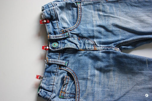 Tutorial Jeanshosen kürzen - Bund fixieren. JanaKnöpfchen - Nähen für Jungs. Nähblog