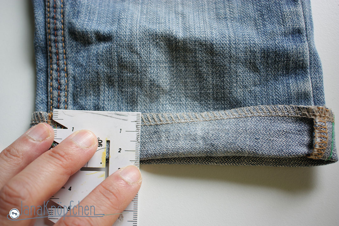 Tutorial Kürzen von Jeans Umschlagmaß festlegen. JanaKnöpfchen - Nähen für Jungs