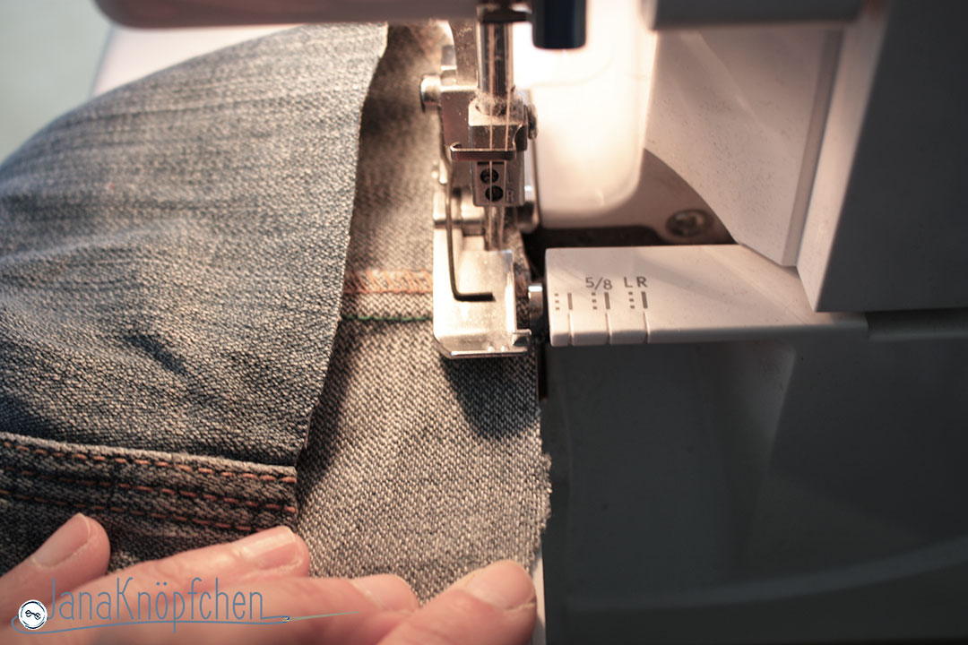 Tutorial Kürzen von Jeans. Versäubern der Saumnaht. JanaKnöpfchen - Nähen für Jungs