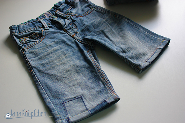 Tutorial aus langer Jeans eine kurze jeans nähen. JanaKnöpfchen - Nähen für Jungs. Nähblog