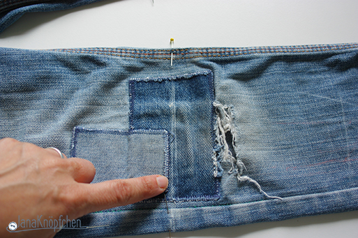 Tutorial aus langer Jeanshose eine kurze Jeans nähen. Linie. JanaKnöpfchen - Nähen für Jungs. Nähblog