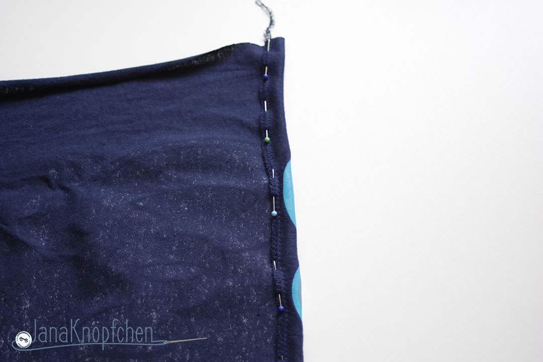 Tutorial upcycling t-shirt aus groß nähe klein. Saum nähen. JanaKnöpfchen Nähen für Jungs