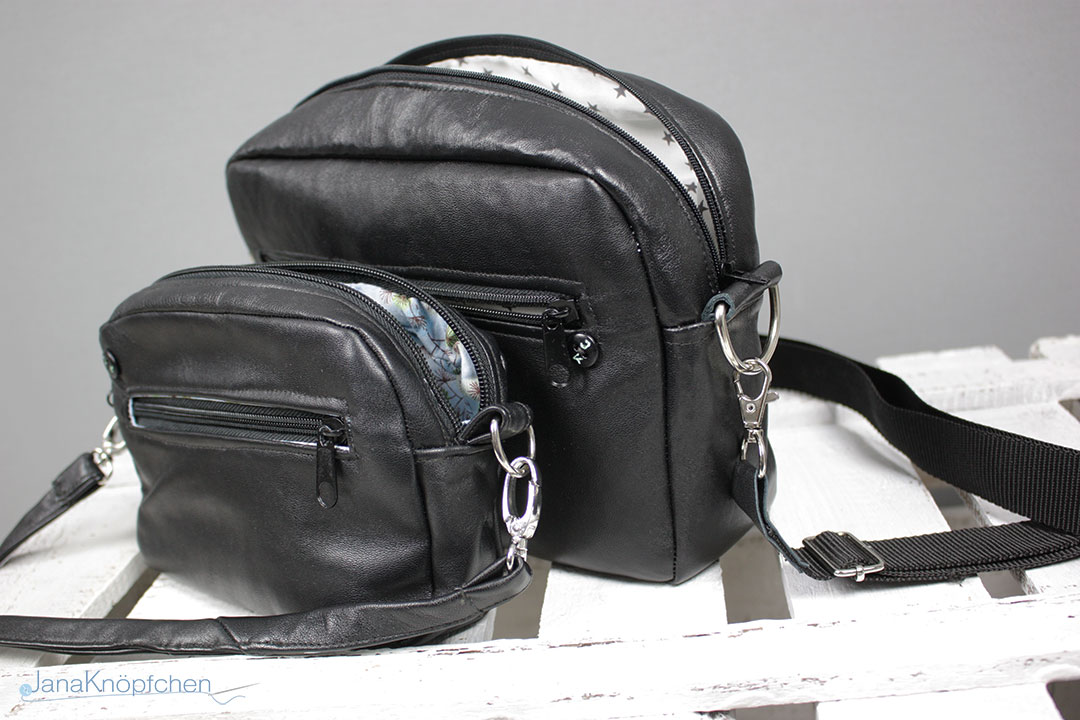 CamBag Tessa mit neuen Maßen - Handtaschen aus Leder nach dem Schnitt CamBag Tessa von CreaResa. JanaKnöpfchen - Nähen für Jungs
