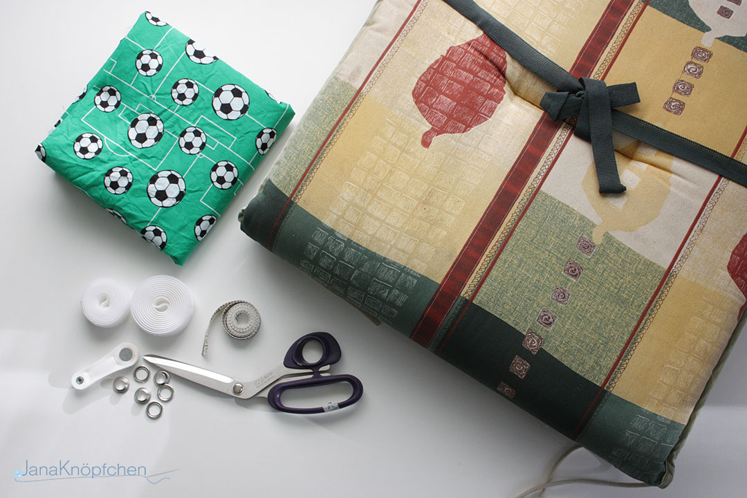 DIY Material für selbstgemachte Leseecke im Jungskinderzimmer. JanaKnöpfchen - Nähen für Jungs