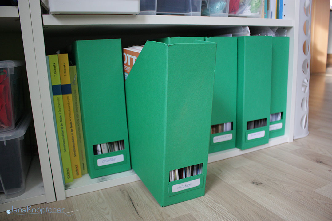 Ordnung im Nähzimmer. Schnittmusteraufbewarhungsboxen. JanaKnöpfchen - Nähen für Jungs