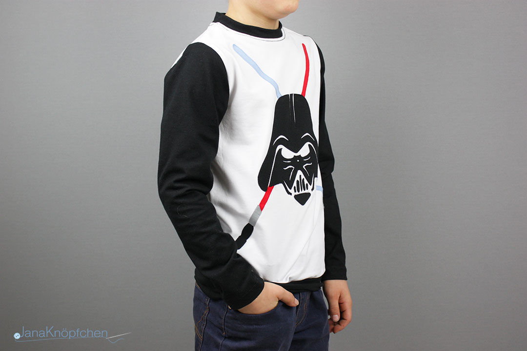 Selbstgenähten Darth Vader Shirt für Jungs. JanaKnöpfchen - Nähen für Jungs
