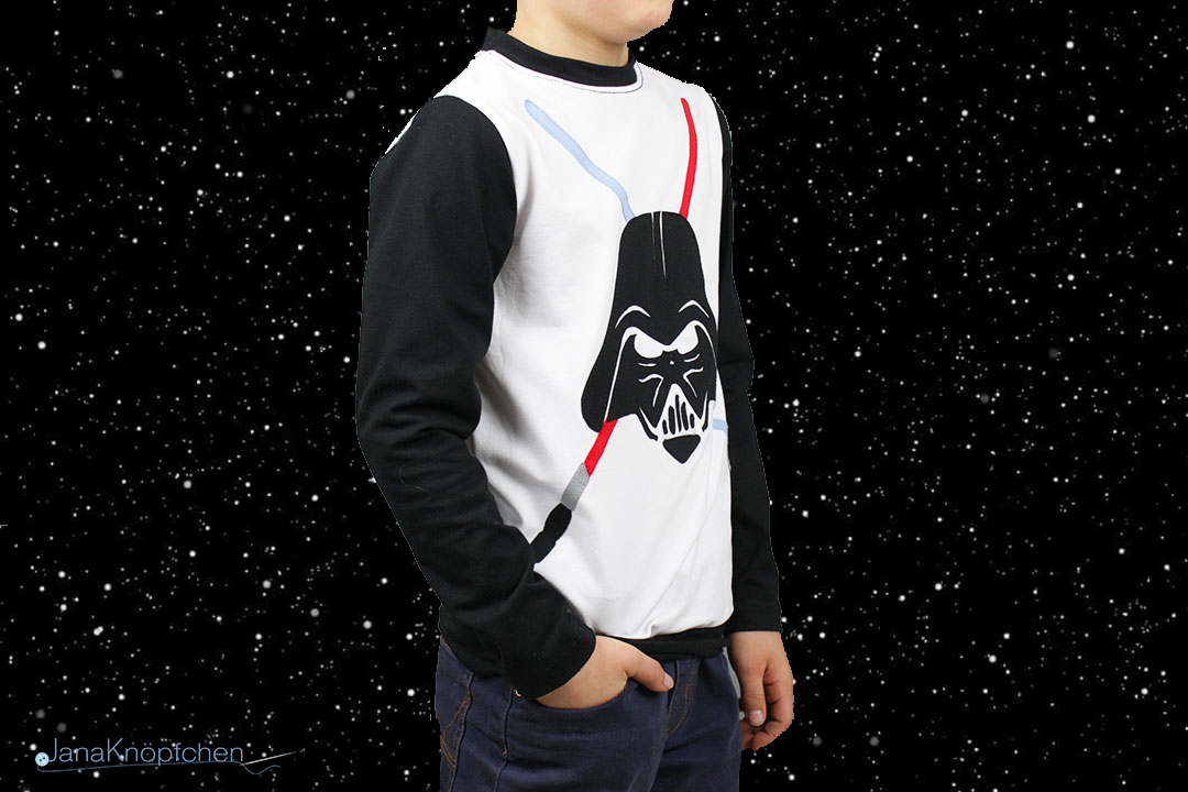 Selbstgenähten Darth Vader Shirt für Jungs. JanaKnöpfchen - Nähen für Jungs