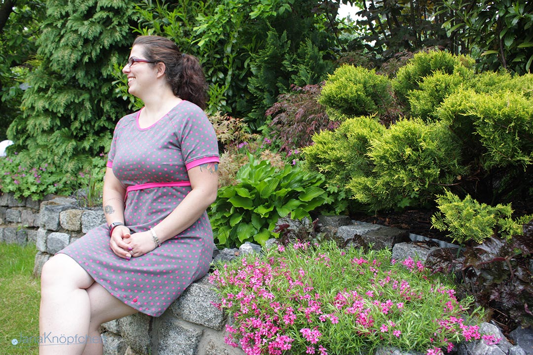 Jerseykleid für den Sommer nähen mit Raglanärmeln. JanaKnöpfchen - Nähen für Jungs