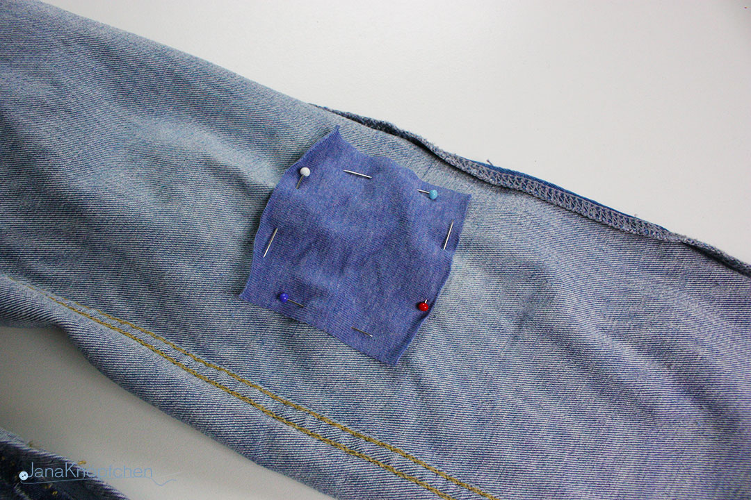 Tutorial wie flicke ich eine Jeans? Jersey auf Riß nähen. JanaKnöpfchen - Nähen für Jungs