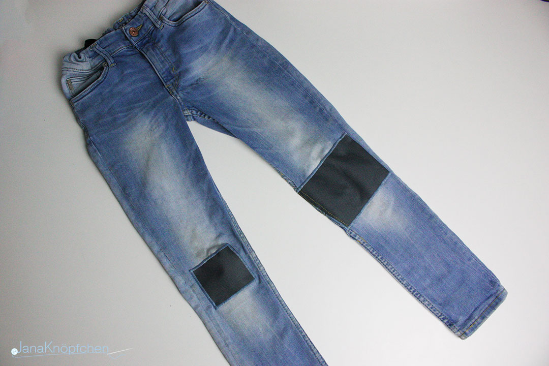 Tutorial wie flicke ich eine Jeans? Die Hose ist fertig. JanaKnöpfchen - Nähen für Jungs