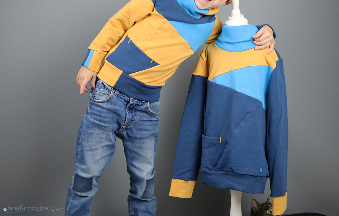 Freestyle Hoodie Luca nähen für Jungs. JanaKnöpfchen - Nähen für Jungs