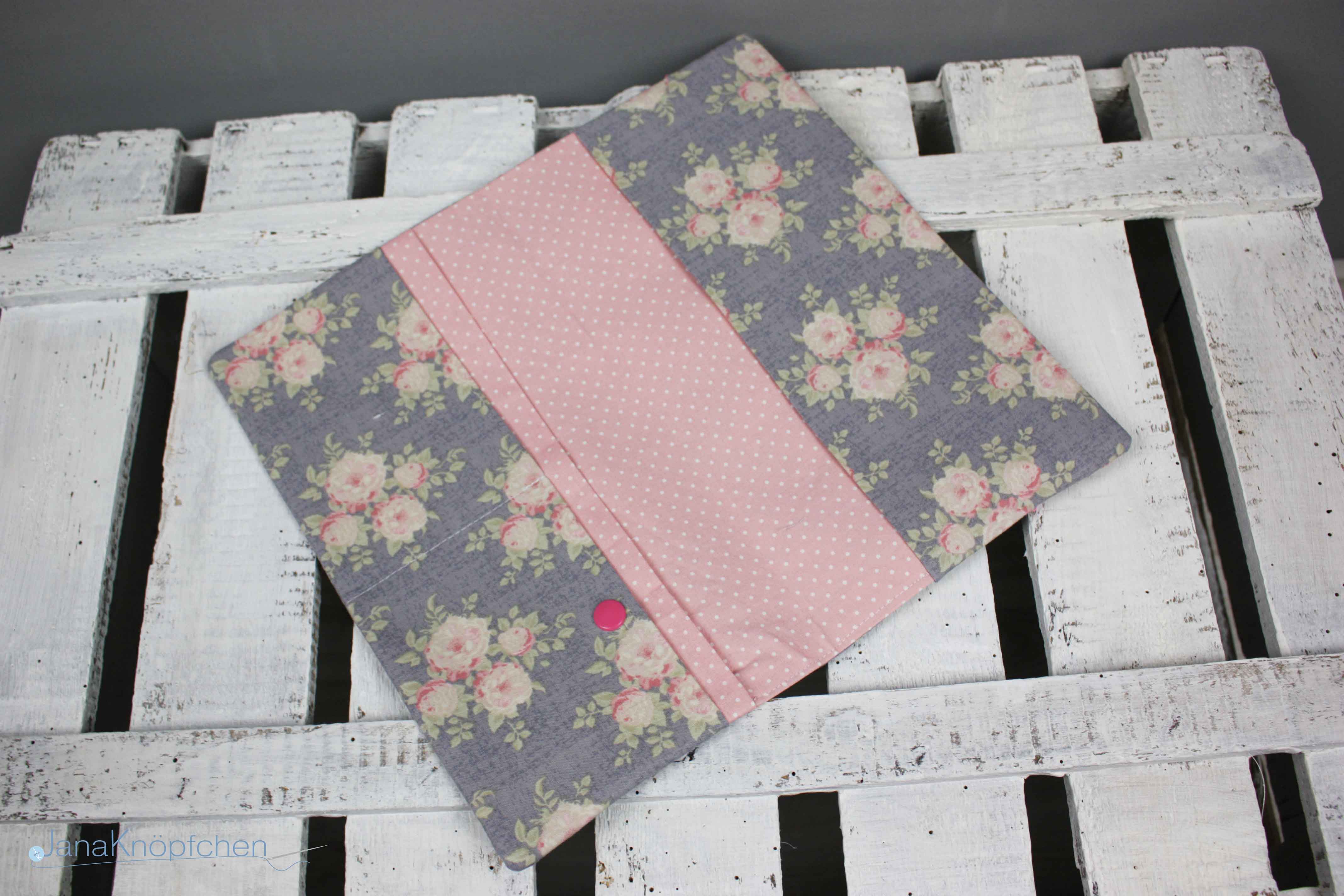 Offene Windeltasche Rosen ein schönes Geschenk zur Geburt. Windeln und Feuchttücher immer dabei, klein in der Handtasche. JanaKnöpfchen