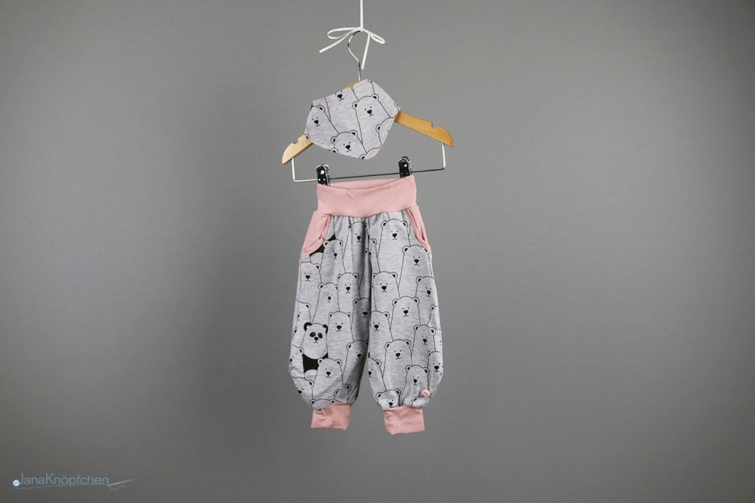 Babyset Teddybären-Hose für Mädchen Gr. 62. JanaKnöpfchen