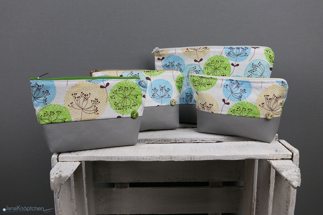 Blogpost: Kann ich noch ohne Overlock nähen. Kleine Kosmetiktaschen nähen. JanaKnöpfchen - Nähen für Jungs.