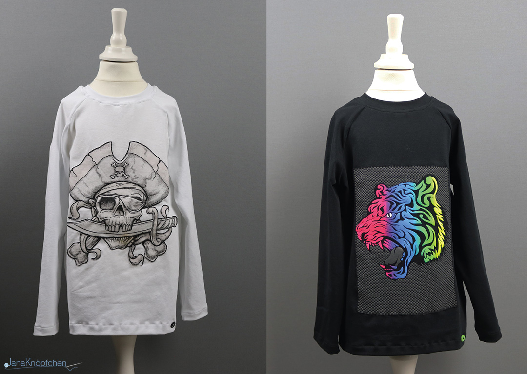 Upcycling: T-Shirt-Prints wiederverwenden und neue Langarmshirts nähen. JanaKnöpfchen - Nähen für Jungs