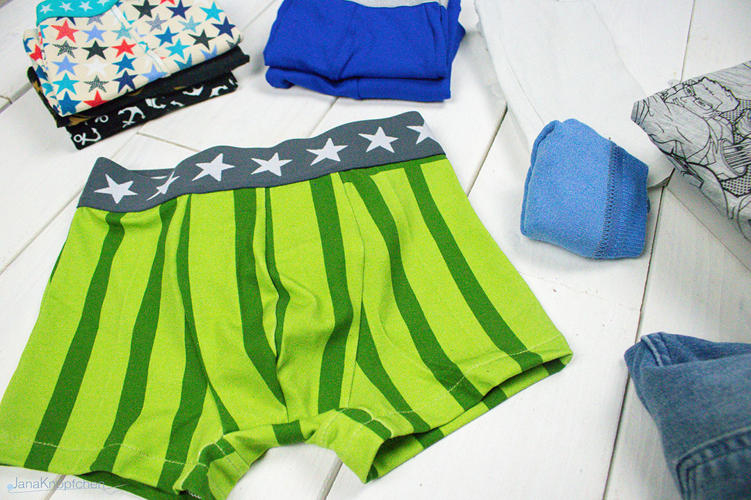 Blogpost Boxershorts genäht aus Stoffresten. JanaKnöpfchen - Nähen für Jungs