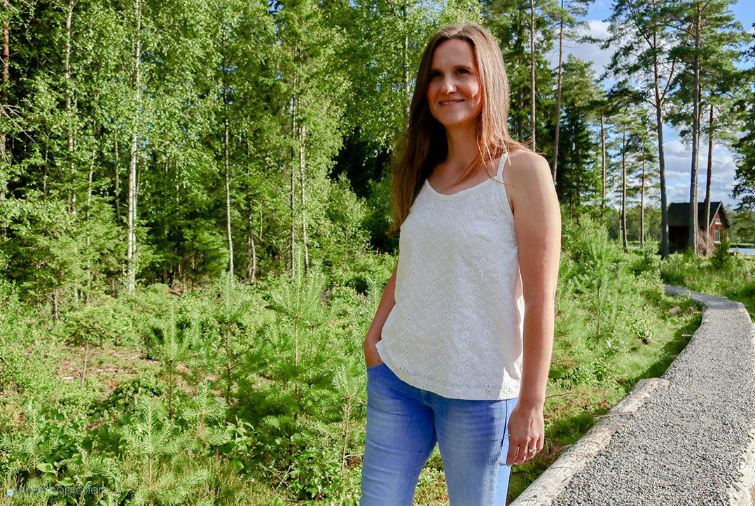 Blogpost selbstgenähte Sommertop aus Baptist. JanaKnöpfchen - Nähen für Jungs