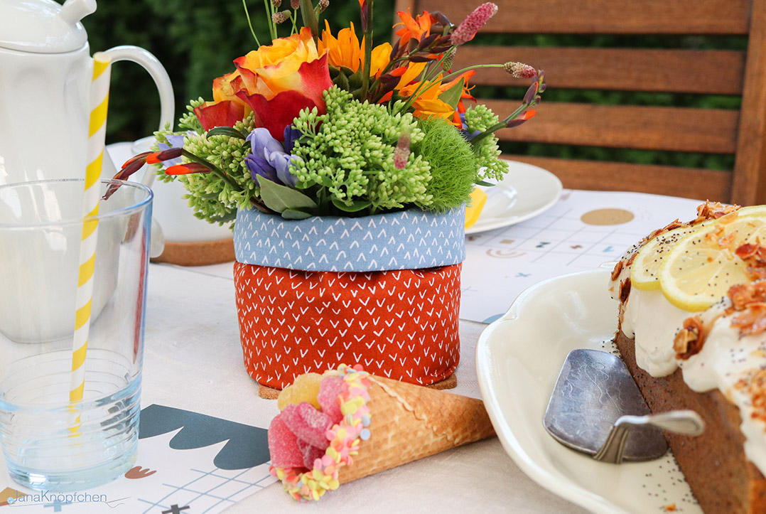Blumendeko zur Jungseinschulung. JanaKnöpfchen - Nähen für Jungs
