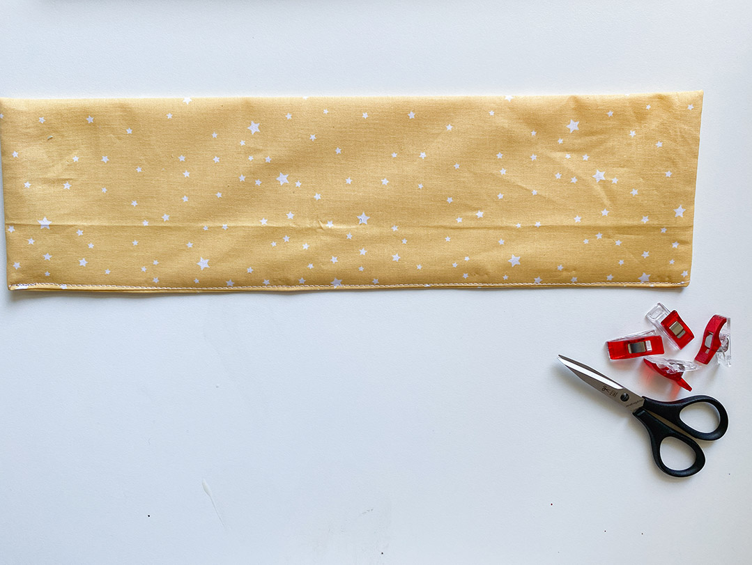 Tutorial selbstgenähte Messertasche für den Urlaub. Innenfach fertig. JanaKnöpfchen - Nähen für Jungs