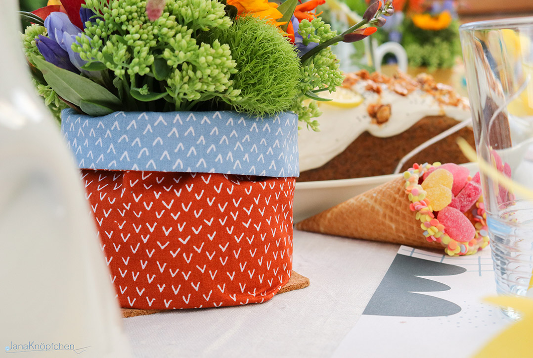 Utensilo für Blumendeko nähen zur Einschulung. JanaKnöpfchen - Nähen für Jungs