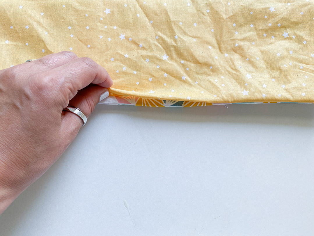 Tutorial Messertasche nähen. Wendeöffnung zusammenlegen. JanaKnöpfchen - Nähen für Jungs