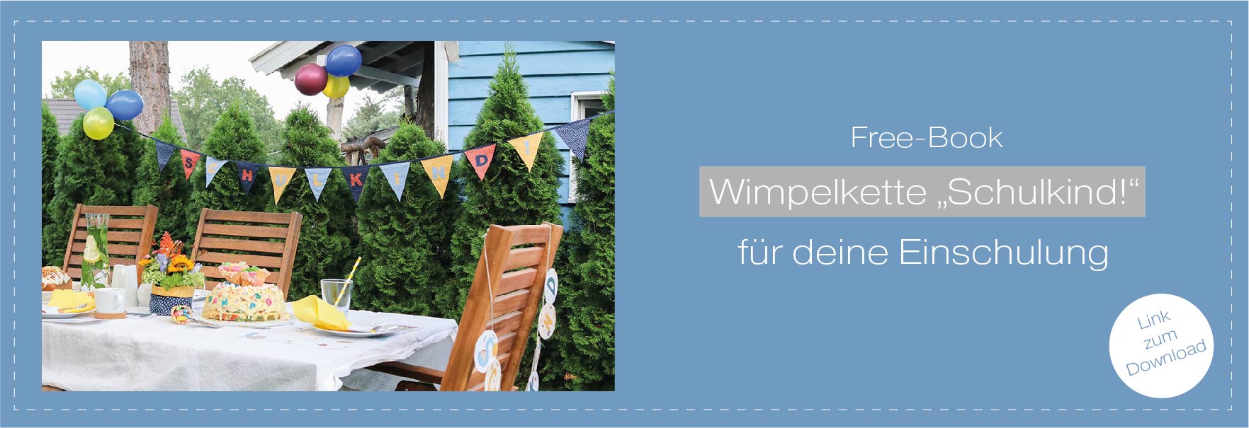 Selbstgenähten Wimpelkette "Schulkind" zur Einschulung nähen. Vorlage für eine Wimpelkette zum Download. JanaKnöpfchen - Nähen für Jungs