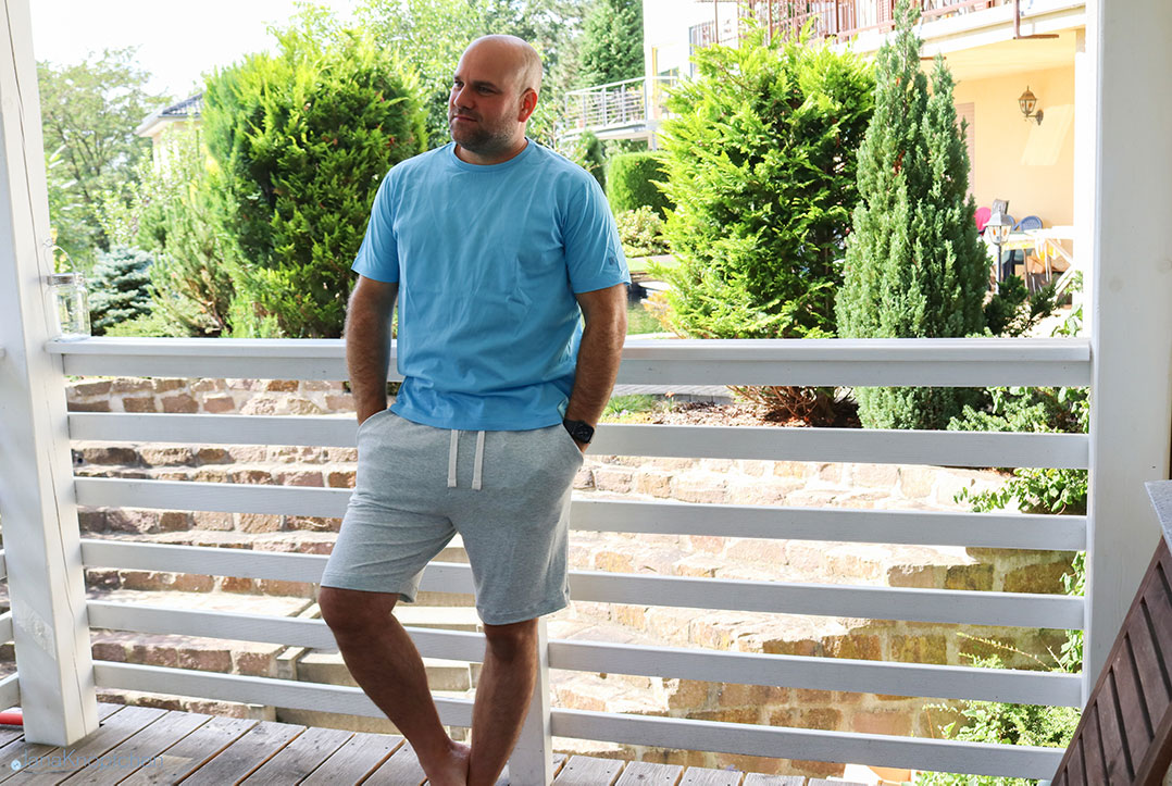 Joggingshorts für Männer nähen aus einem ganz leichten Sommersweat. JanaKnöpfchen - Nähen für Jungs
