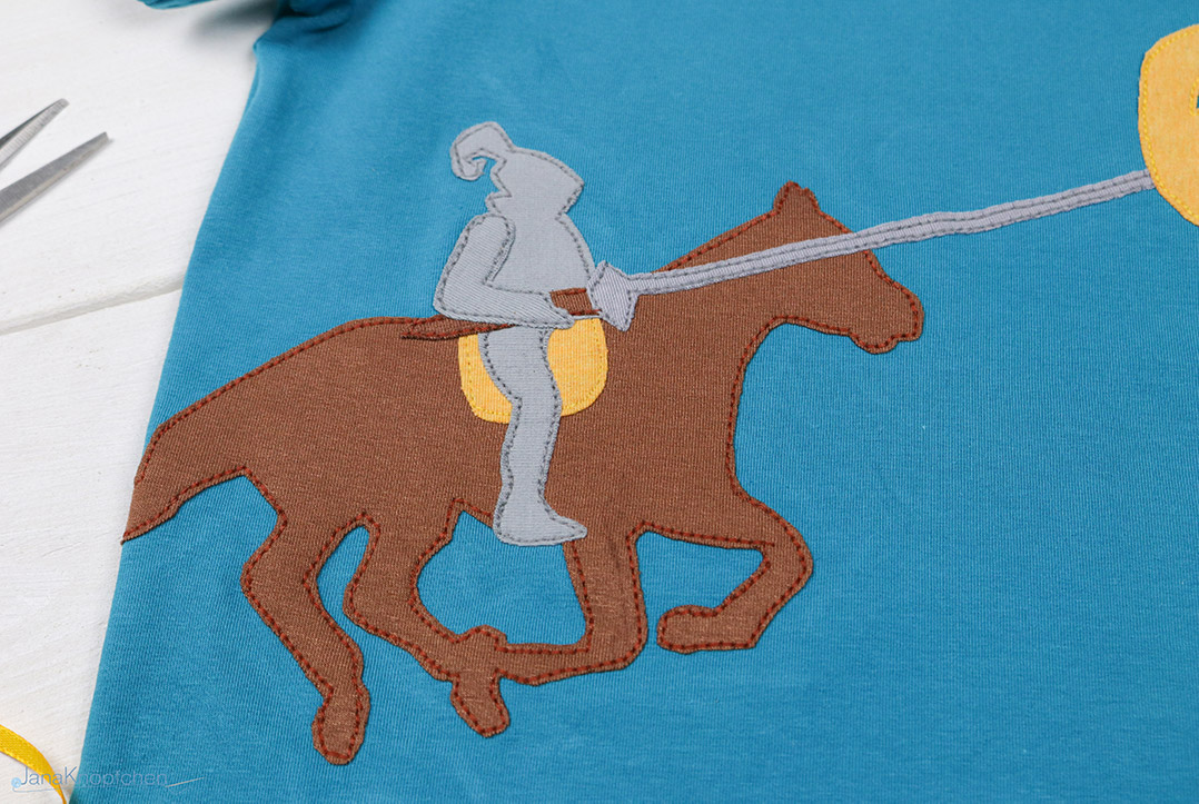 Ritter-Applikation für Geburtstagsshirt nähen. JanaKnöpfchen - Nähen für Jungs