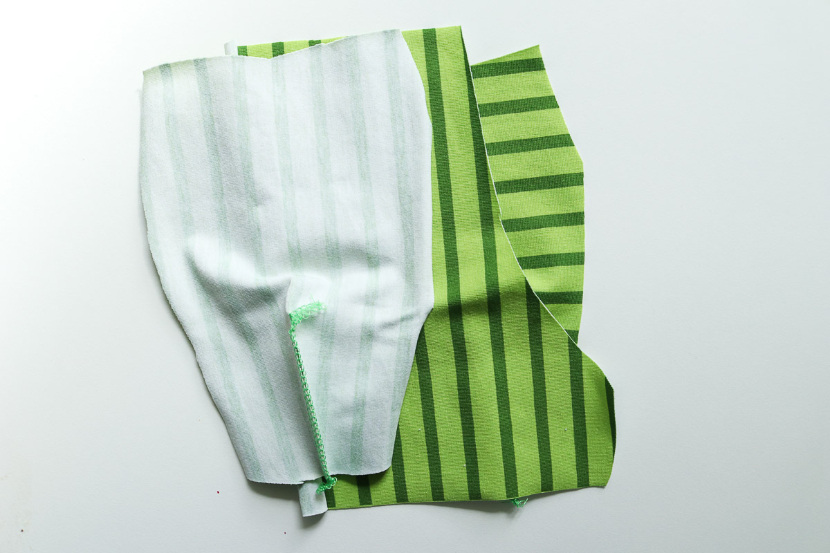 Schrittteile an Vorderhose der Boxershorts nähen. JanaKnöpfchen - Nähen für Jungs