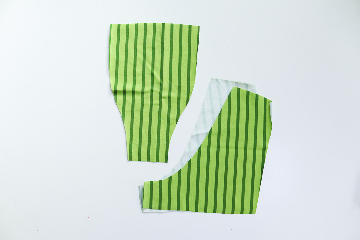 Schnittteile der hinteren Hose der Boxershorts. JanaKnöpfchen - Nähen für Jungs