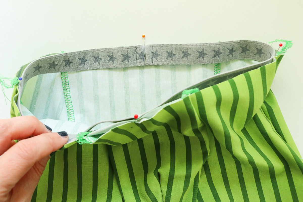 Angestecktes Gummiband an der Boxershorts. JanaKnöpfchen - Nähen für Jungs