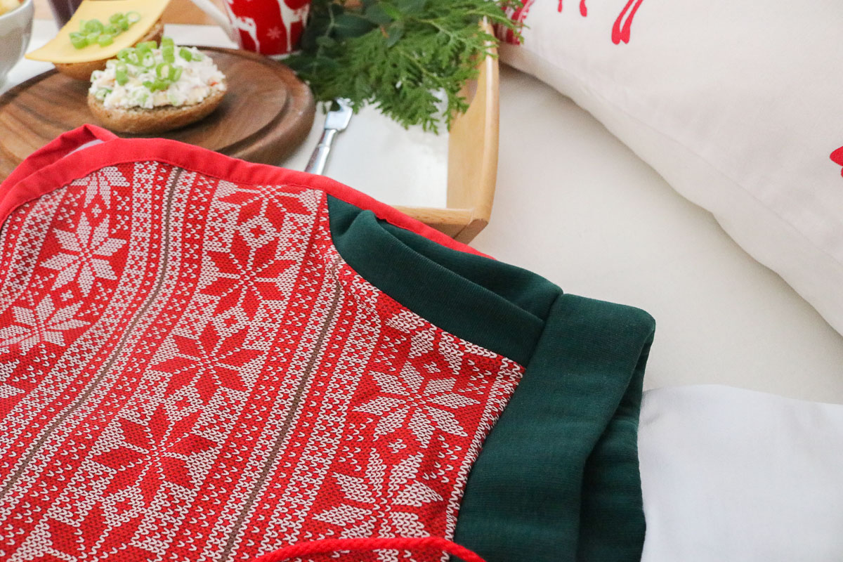 Tasche der selbstgenähten Weihnachtsshorts. JanaKnöpfchen - Nähen für Jungs