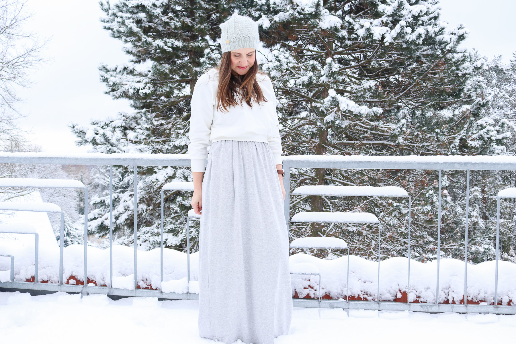 Cropsweater nähen für ein langes Kleid. JanaKnöpfchen - Nähen für Jungs